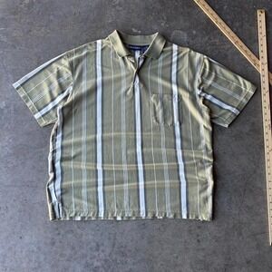 90s striped khaki polo